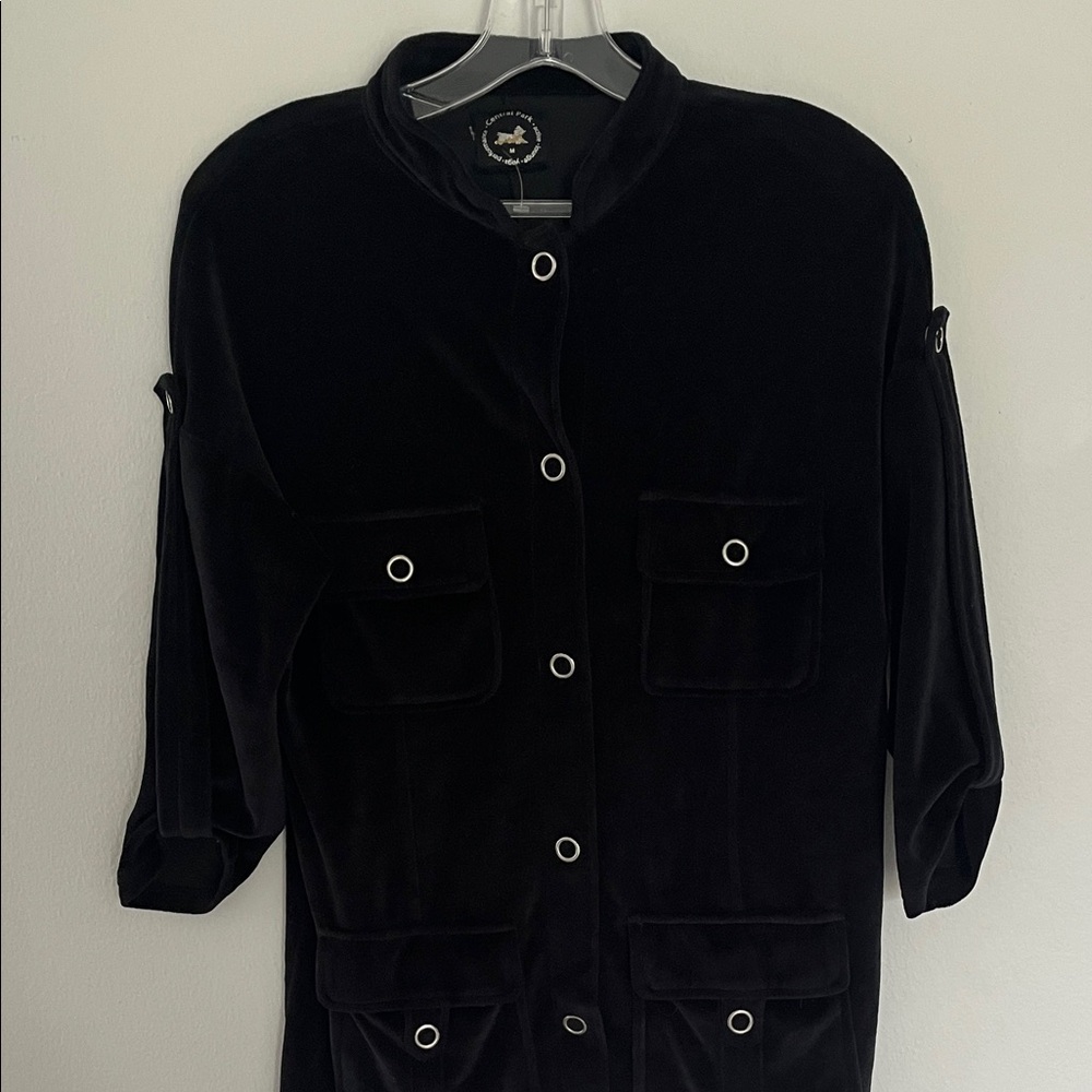 CENTRAL PARK Velvet Jacket with Silver Accents